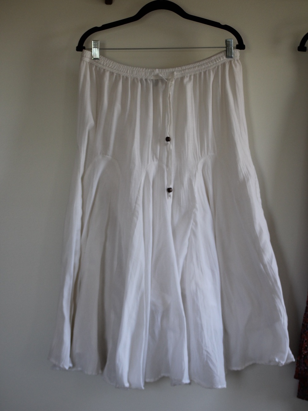 White Flowing Maxi Skirt